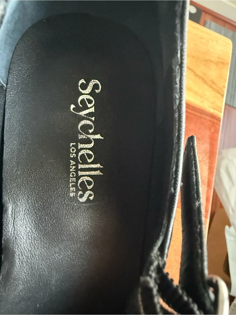 Seychelles Sparks Genuine Leather Wedge Mary Jane Pumps Size 6.5